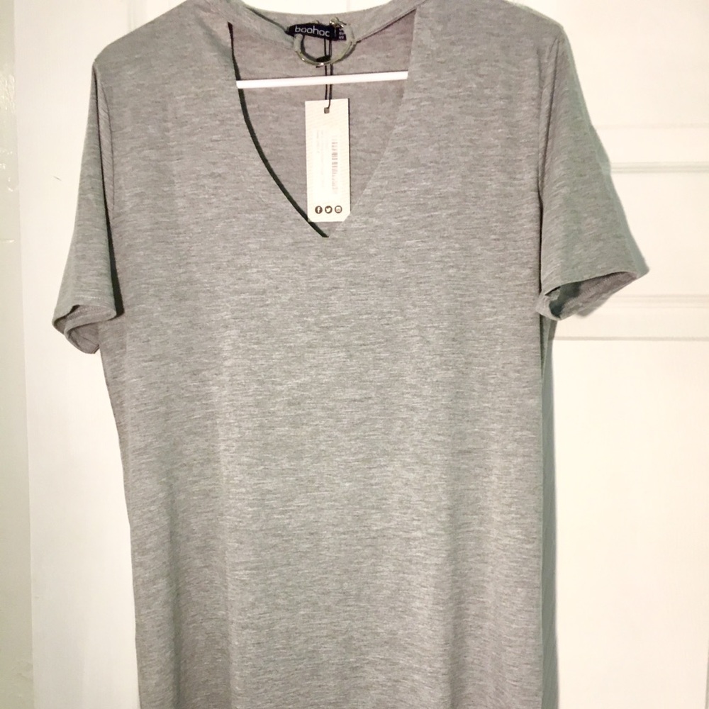 New gray T-shirt dress